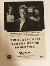 Tv Guide Looks At Science Fiction Print Ad Advertisement William Shatner... - £4.73 GBP