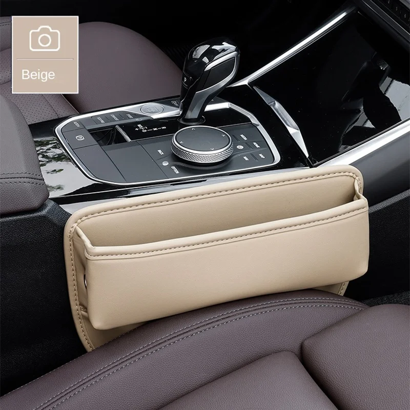 Hot Selling Leather Car Seat Gap Filler Storage Box Keys Card Cup Phone Holder - £14.02 GBP+