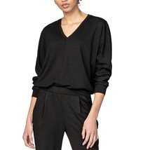 Lilla P v-neckline dolman long sleeve top in BLACK - size S - £88.58 GBP