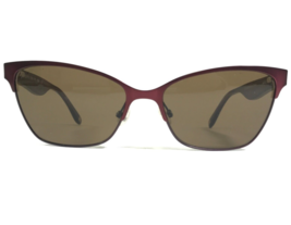 Bcbgmaxazria Sunglasses Audra Wine Red Cat Eye Frames With Brown Lenses - £47.67 GBP