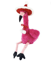 Holiday Time Christmas plush flamingo animated singing dance Macarena Santa Hat - £31.96 GBP