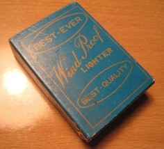 Vintage BEST-EVER Wind Proof Chrome Flip Top Lighter c/w Original Box - £7.95 GBP