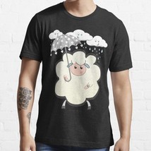  Sheep In The Rain Men&#39;s Black Cotton T-Shirt - £16.41 GBP