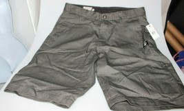 Volcom Vmonty Shorts NEW Sz 30 Dark Gray Flat Front Cotton Blend New $45 - $29.69