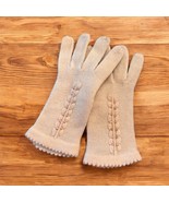 Vintage Women&#39;s 100% Wool Gloves WPL 7297 Sz Large Beaded - $19.53