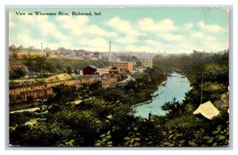 Birds Eye View Whitewater River Richmond Indiana IN UNP DB Postcard Y4 - £2.66 GBP