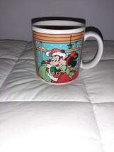 Disney Mug Mickey &amp; Minnie Christmas Mistletoe Walt Disney 1988 Cup - $12.00
