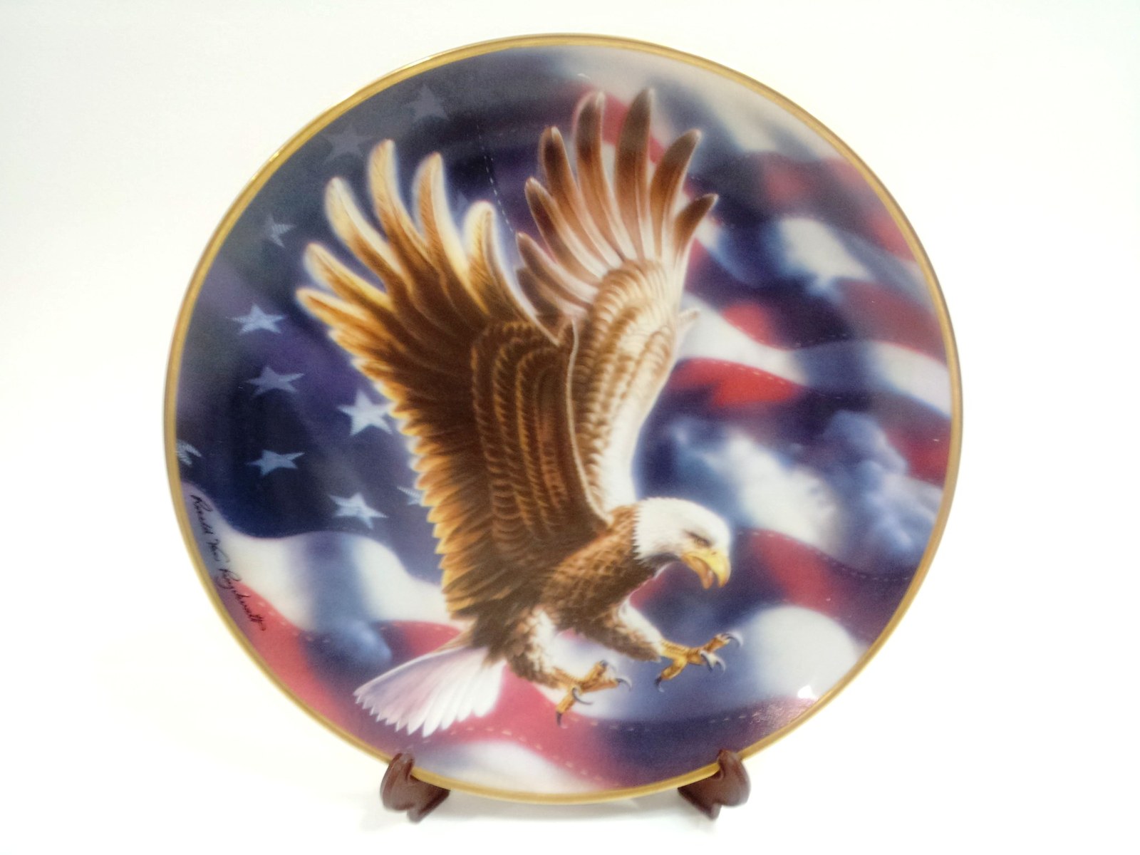 Franklin Mint 1991 American Eagle Plate-8-y056 - £19.98 GBP