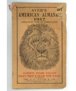 1917 Ayer&#39;s American Almanac Lowell MA patent medicine vintage ephemera - $18.99 CAD