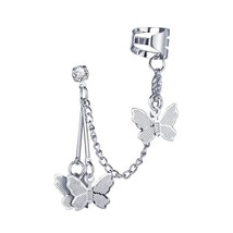 Fashion Geometric Butterfly Clip Earring For Teens Women Ear Cuffs Cool Jewelry  - £9.03 GBP