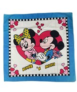 Vintage Walt Disney Minnie &#39;N Mickey Handkerchief 50% Cotton 50% Poly - £7.54 GBP