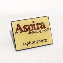 Aspira Raising Hope Lapel Pin  1&quot; Yellow Red - $14.84