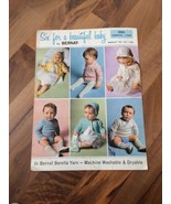 Vintage Bernat Six For Beautiful Babies Toddlers Knitting Booklet 157 6 ... - $12.20