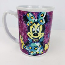 Disney Minnie Mouse Mug Extra Large Purple Pink Coffee Tea Cup Blue Green Dress - £15.81 GBP