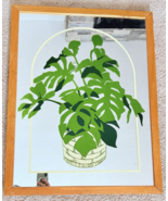 Vintage Academy Arts Wall Mirror Split Leaf Philodendron Plant Decor 80s - €111,42 EUR