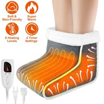 6 Level Electric Heated Feet Leg Warmer Heating Pad for Foot Super Soft ... - $64.99