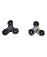 Fidget Spinner Set of 2 Stars &amp; Color Swirl Pattern Hand Spinners Stress... - £7.70 GBP