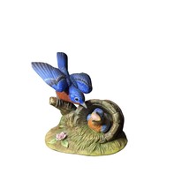 Figurine Bluebird Family Andrea by Sadek 1988 Number 8177 Japan Porcelain - £23.83 GBP