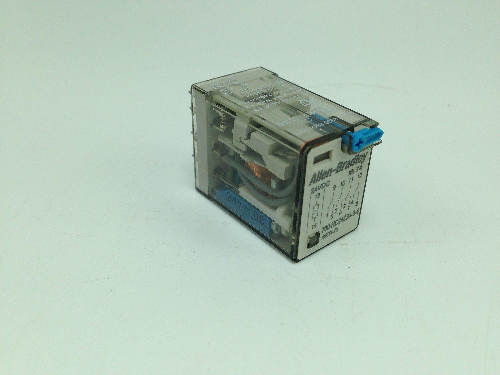 Allen-Bradley 700-HC24Z24-3-4 SER. D Relay 24VDC, 7Amp, 240VAC  - $14.60