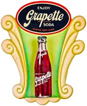 Grapette Soda Laser Cut Metal Advertisement Sign - £54.47 GBP