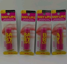 *4* Maybelline Baby Lips Lot Moisturizing Lip Balm Pink Punch #25 - $11.86