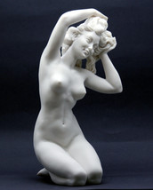 Nude Female Naked Sexy Woman Erotic Art Cast Marble Sculpture Statue - £69.50 GBP
