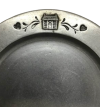 Carson Pewter Serving Platter Plate Dish Country House Heart Round 12&quot; A... - $18.76