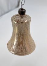 VTG Mercury Glass Bell w/clapper Christmas Ornament Silver Glitter USA Made - £11.67 GBP