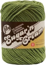 Lily Sugar&#39;n Cream Yarn  Solids Sage Green - £13.54 GBP