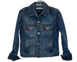 Tommy Hilfiger Jean Jacket Womens Small Petite Blue Denim Hip Cropped - $24.70