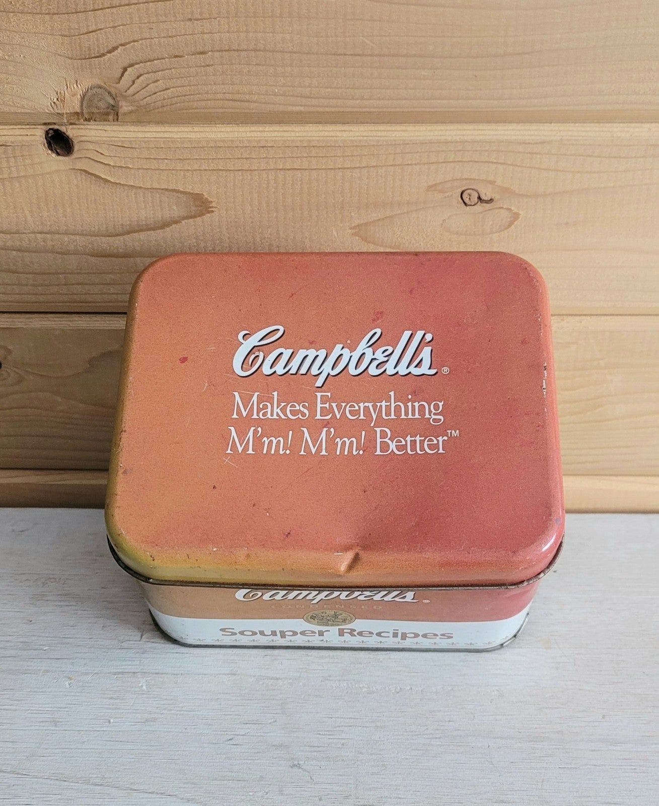 Vintage Campbell's Souper Recipes Tin 1970-80s Index Card Storage Item image 2