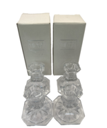Mikasa Edinburgh 3&quot; Crystal Candlesticks Lot of 4 - $28.49
