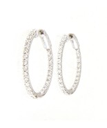 2mm Women&#39;s Earrings 14kt White Gold 404888 - £1,184.32 GBP