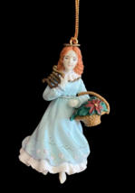Irish Girl Angel Christmas Ornament Harp Basket Mistletoe Magic Woman Vi... - $290.37 MXN