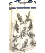 White House Black Market Sleeveless M Shimmering Beaded Blouse Top Shirt - €12,79 EUR