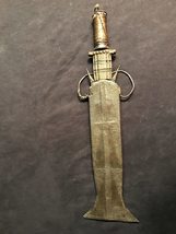 Unusual Antique African Sword From 1800&#39;s Gabon-Congo. Bantu Tribal Weapon. Hand - £479.61 GBP