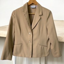 Alfred Dunner Womens Blazer Size 12P Lightweight Jacket Brown Office Wear - £15.90 GBP