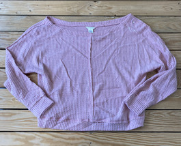 caslon NWOT women’s waffle knit wide neck top size M pink J11 - £8.89 GBP