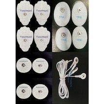 ELECTRODE LEAD CABLE (3.5mm Plug) +4LG +4SM OVAL +4SM PADS FOR TENS IFC ... - £16.00 GBP