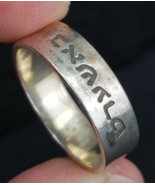 size 9 mens ring sterling silver 925 ring band hebrew ESTATE SALE - $825.30 MXN