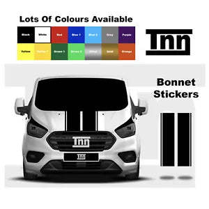 For Ford Transit Custom Van Bonnet Stripes Racing Decals Graphics Vinyl ... - $29.99