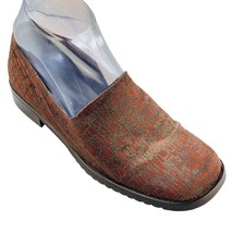 Sesto Meucci Shoes Loafer Low Heel Textile Brown Women&#39;s Size 6 1/2M - $17.99