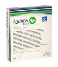 Aquacel AG+ Extra Silver Hydrofiber Wound Dressings 10x 10cm x 10cm 4&quot;x4&quot; 413567 - £81.30 GBP