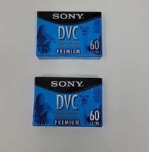 Sony Mini DV DVC Tape Premium DVC Video Cassette 60 min New Sealed Lot Of 2 - £10.43 GBP