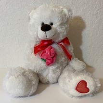 Amscan Inc Stuffed Animal Teddy Bear With Rose Plush Toy - £14.38 GBP