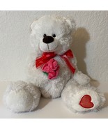 Amscan Inc Stuffed Animal Teddy Bear With Rose Plush Toy - £14.41 GBP