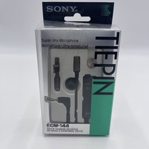 New  Vintage Sony Tie Pin Mini Microphone ECM-144 Old Stock - $59.40