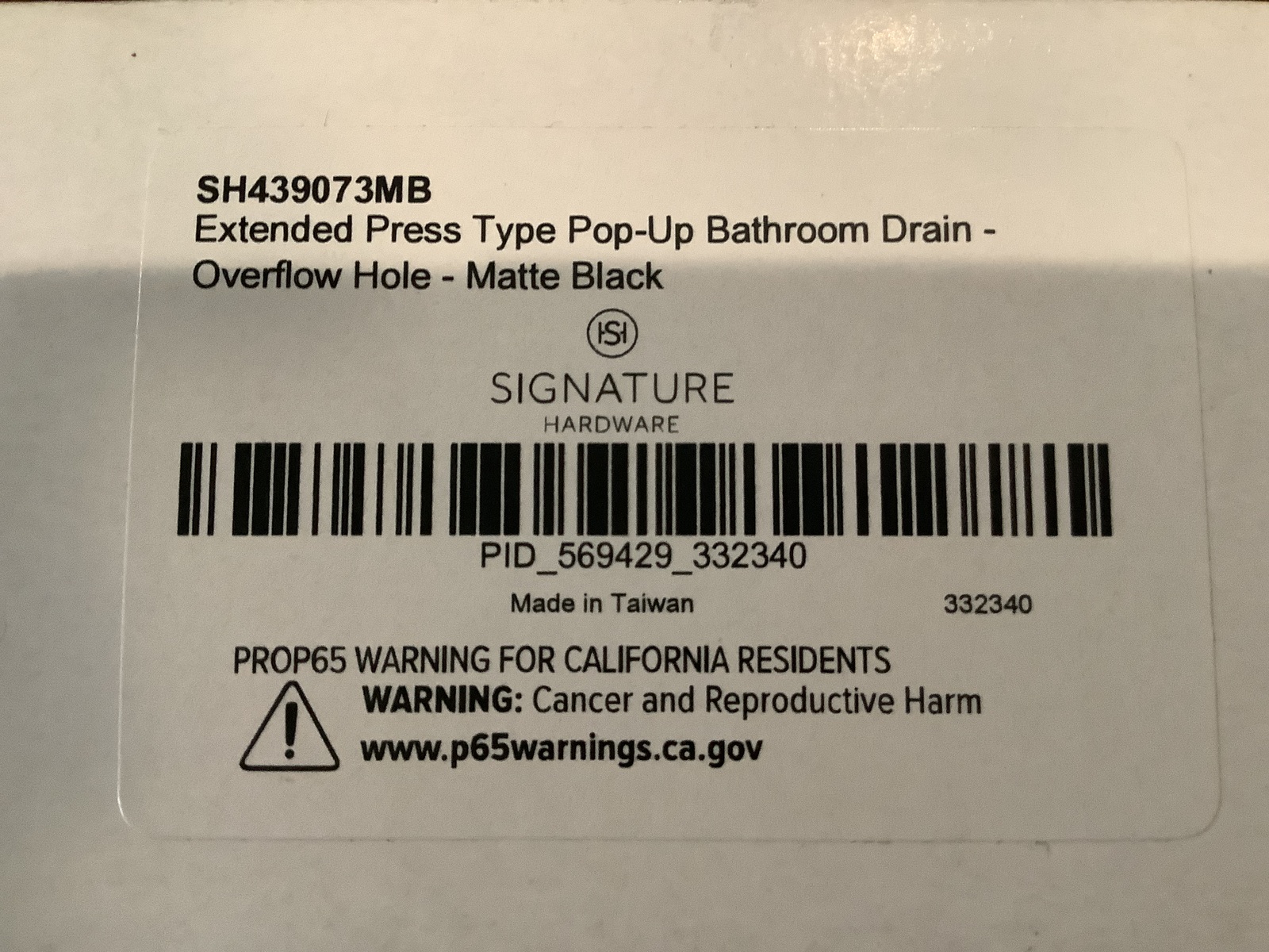 Signature Hardware 439790 1-1/2&quot; Pop-Up Drain Assembly w/Overflow - Matt... - $55.90