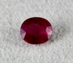 CERTIFIED NATURAL HEATED BURMA RUBY OVAL CUT 1.51 CTS LOOSE STONE RING P... - $6,460.00