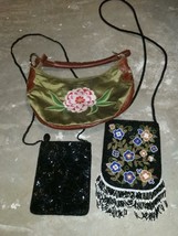 3qty KIMBERLY ALAN Purses 2 Beaded and 1 Embroidered Used - £19.74 GBP